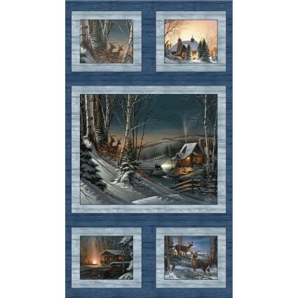 Winter Season Digital Panel - Benartex by Terry Redlin BEN12329-55